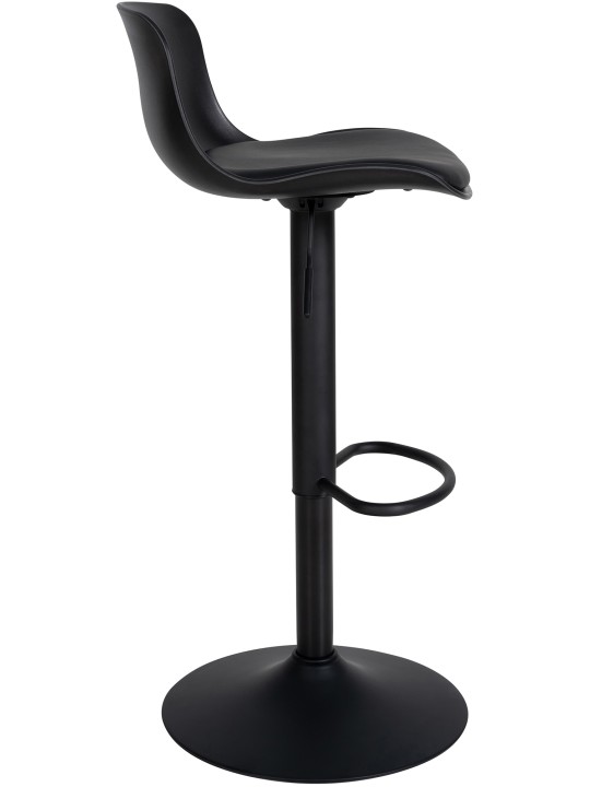 Juego de 2 taburetes de bar Almada piel sintética, negro