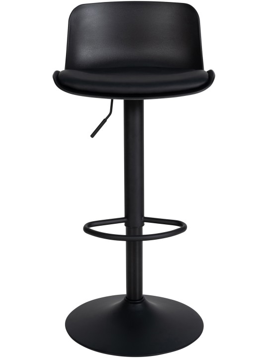 Juego de 2 taburetes de bar Almada piel sintética, negro