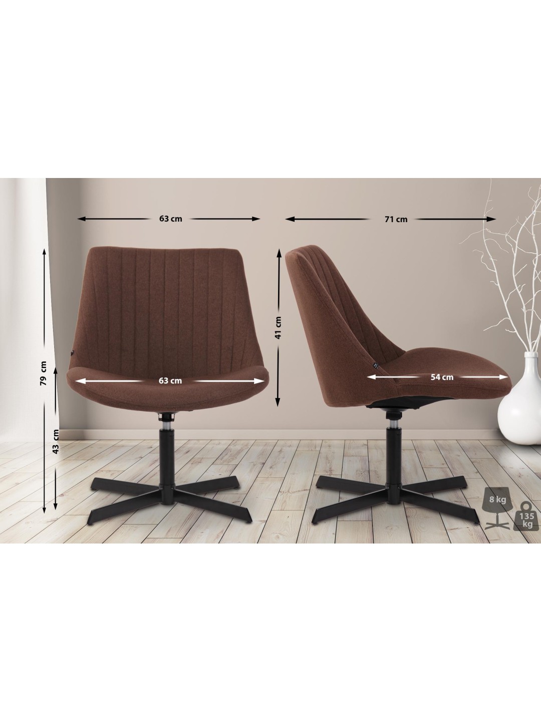 Tumbona Granby, marrón