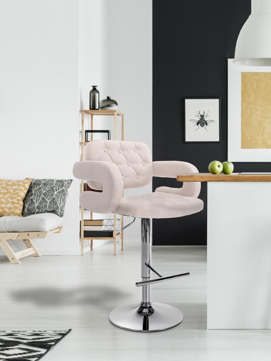 Taburete de bar Dublin FABRIC C, beige