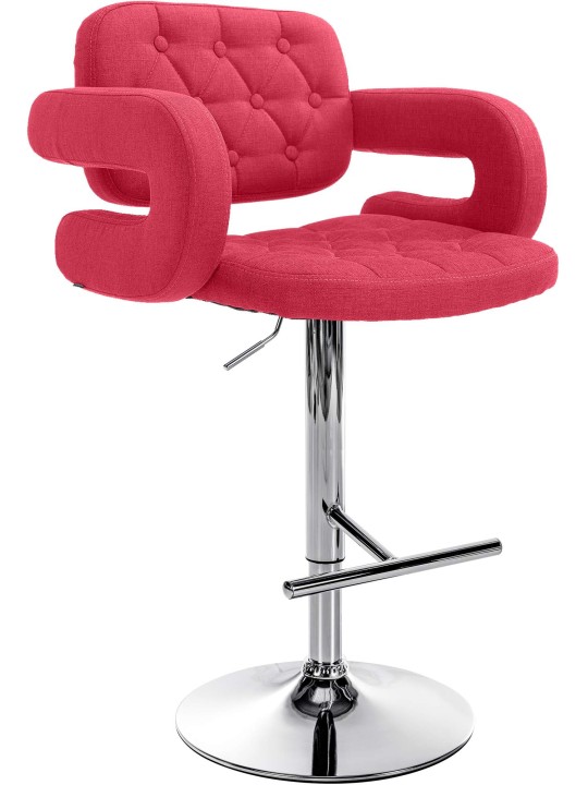 Taburete de bar Dublin FABRIC C, rojo