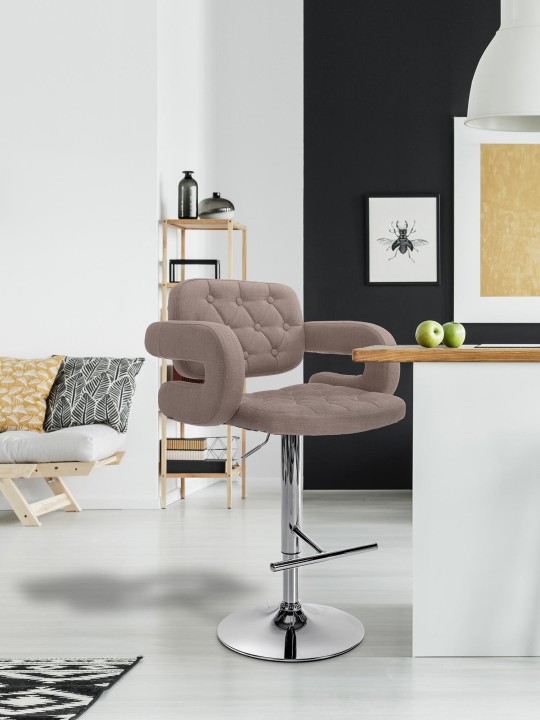 Taburete de bar Dublin FABRIC C, taupe Taburete de bar Dublin FABRIC C, taupe