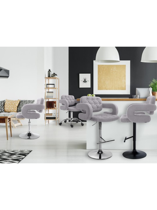 Taburete de bar Dublin FABRIC, gris Taburete de bar Dublin FABRIC, gris