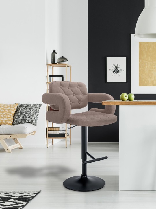 Taburete de bar Dublin FABRIC, taupe Taburete de bar Dublin FABRIC, taupe