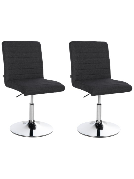 Conjunto de 2 sillas de comedor tela Elvas, negro Conjunto de 2 sillas de comedor tela Elvas, negro