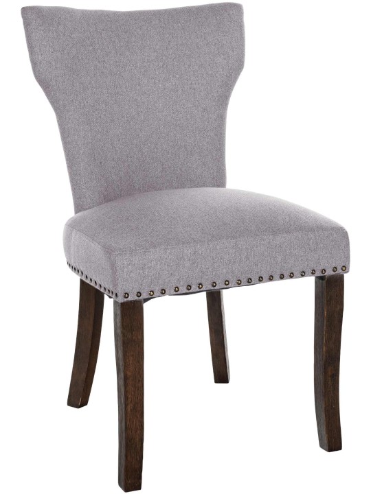Silla de comedor Zadar tela envejecida-oscura, gris Silla de comedor Zadar tela envejecida-oscura, gris