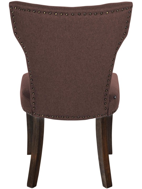 Silla de comedor Zadar tela envejecida-oscura, marrón Silla de comedor Zadar tela envejecida-oscura, marrón