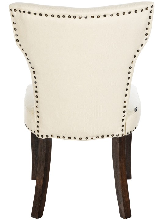 Silla de comedor Zadar tela envejecida-oscura, crema Silla de comedor Zadar tela envejecida-oscura, crema