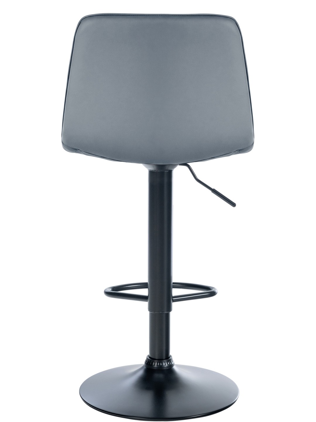 Juego de 2 taburetes de bar Lex piel sintética B, gris