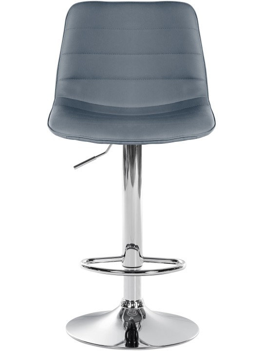 Juego de 2 taburetes de bar Lex piel sintética C, gris