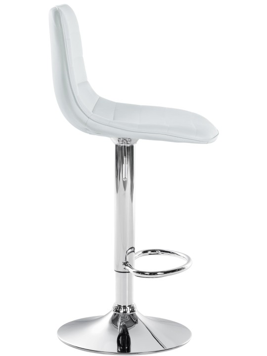 Juego de 2 taburetes de bar Lex piel sintética C, blanco