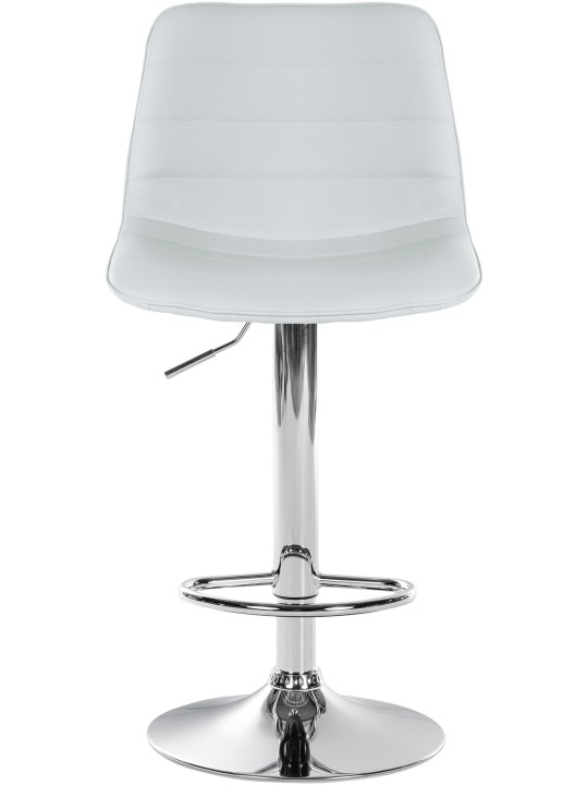 Juego de 2 taburetes de bar Lex piel sintética C, blanco