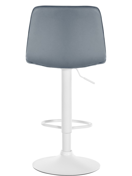 Juego de 2 taburetes de bar Lex piel sintética W, gris Juego de 2 taburetes de bar Lex piel sintética W, gris