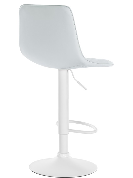 Juego de 2 taburetes de bar Lex piel sintética W, blanco