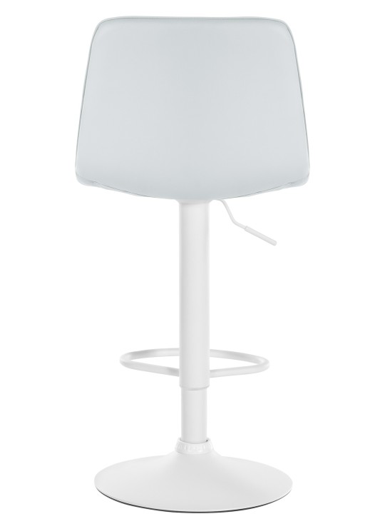 Juego de 2 taburetes de bar Lex piel sintética W, blanco