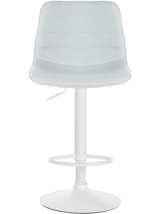 Juego de 2 taburetes de bar Lex piel sintética W, blanco