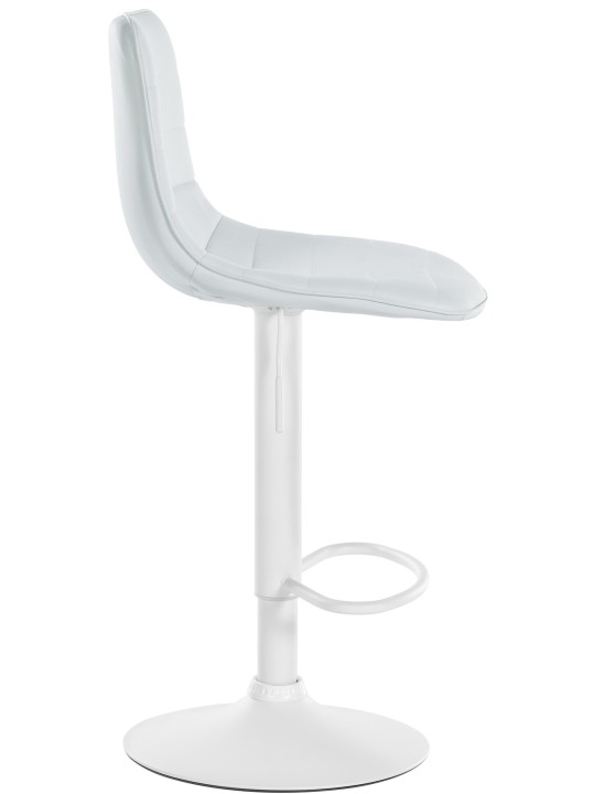 Juego de 2 taburetes de bar Lex piel sintética W, blanco
