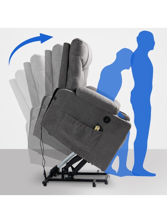 Sillón Andover tela, gris