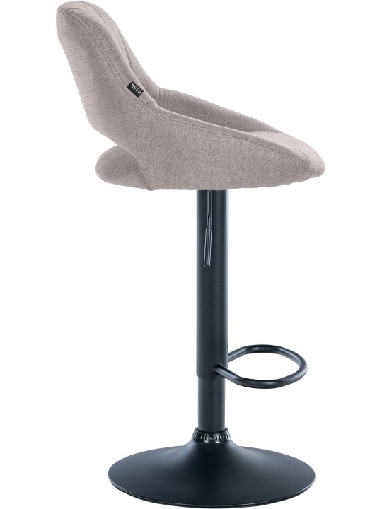 Taburete de bar Milet tela, gris