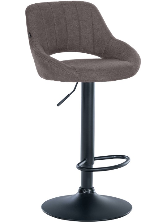 Taburete de bar Milet tela, gris oscuro
