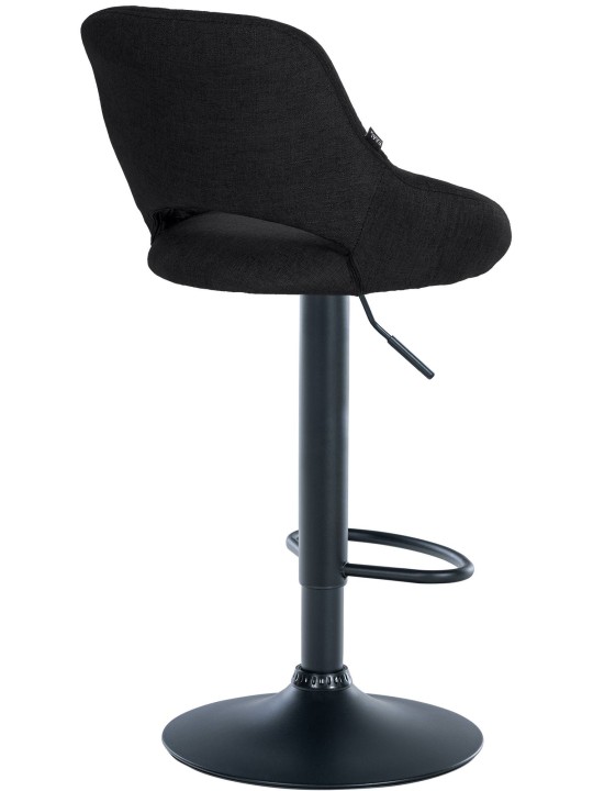 Taburete de bar Milet tela, negro