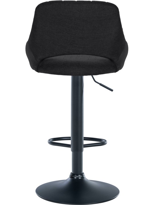 Taburete de bar Milet tela, negro