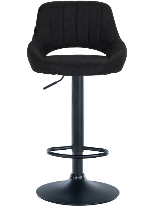 Taburete de bar Milet tela, negro