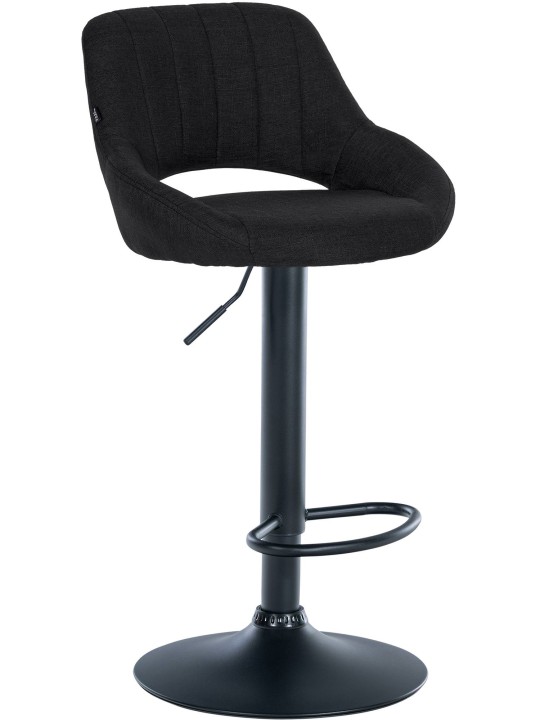 Taburete de bar Milet tela, negro