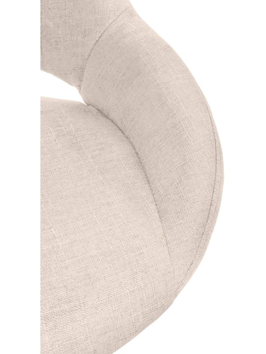 Taburete de bar Milet tela cromo, crema Taburete de bar Milet tela cromo, crema