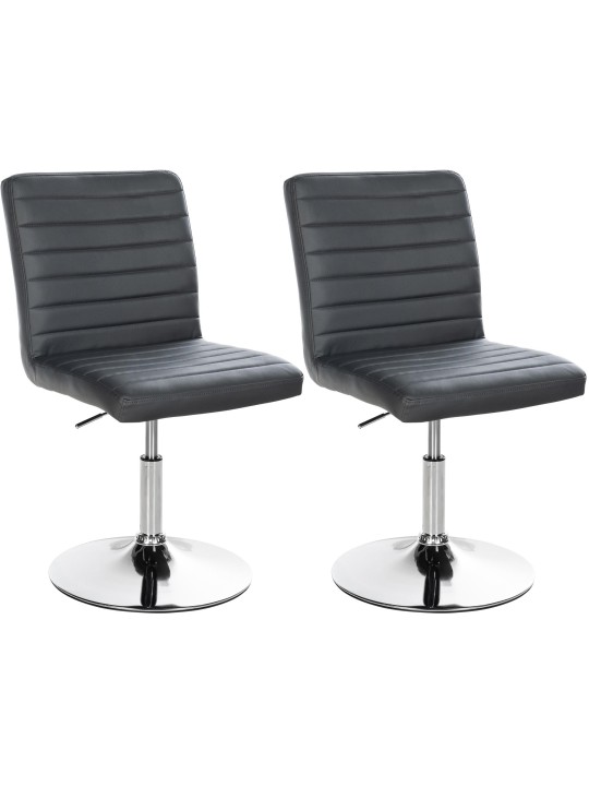 Juego de 2 sillas de comedor Elvas piel sintética, gris Juego de 2 sillas de comedor Elvas piel sintética, gris