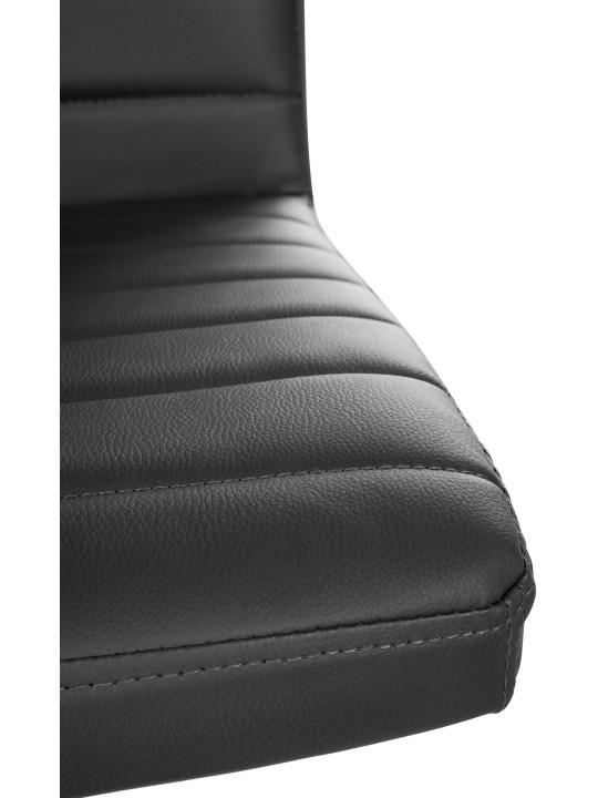 Juego de 2 sillas de comedor Elvas piel sintética, negro