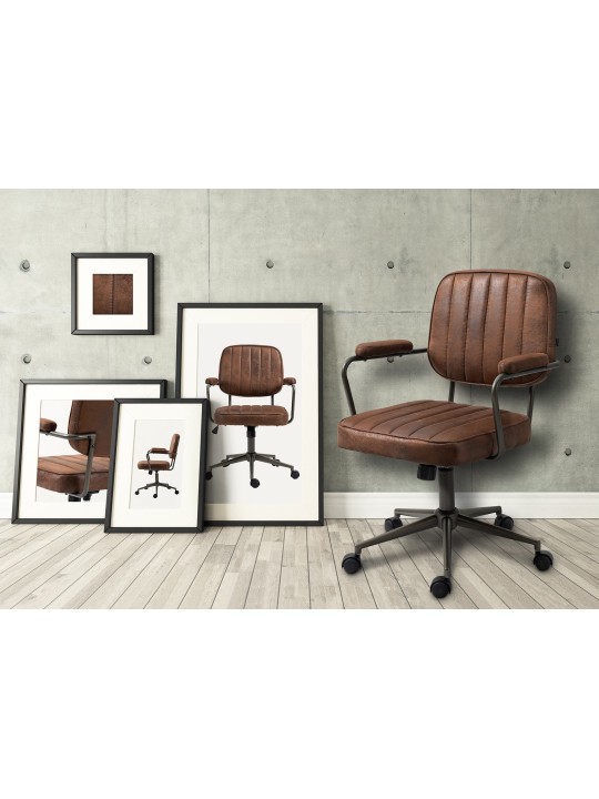 Silla de oficina Natrona, coñac