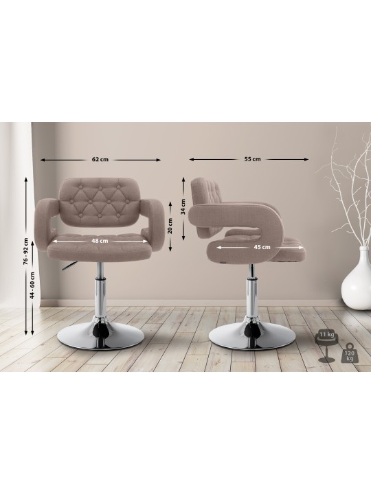 Tumbona tela Dublin, taupe Tumbona tela Dublin, taupe