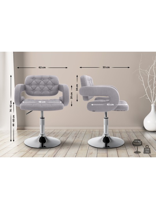 Tumbona tela Dublin, gris Tumbona tela Dublin, gris