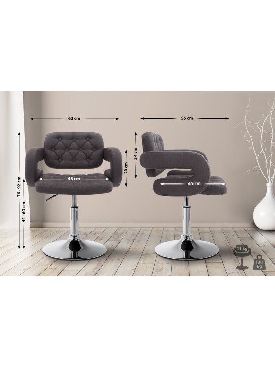 Tumbona tela Dublin, gris oscuro Tumbona tela Dublin, gris oscuro