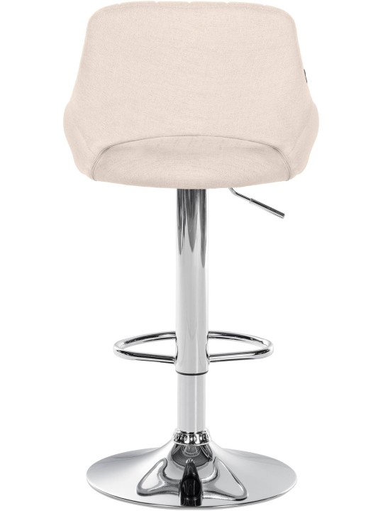 Juego de 2 taburetes de bar Milet tela C, crema