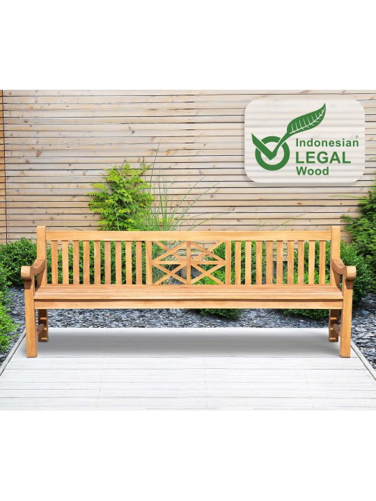 Banco de teca Florida 240 cm, teca