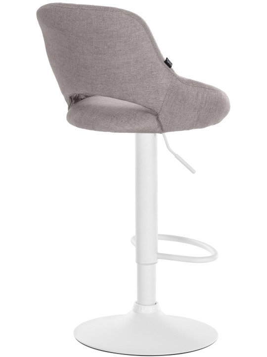 Juego de 2 taburetes de bar Milet tela W, gris