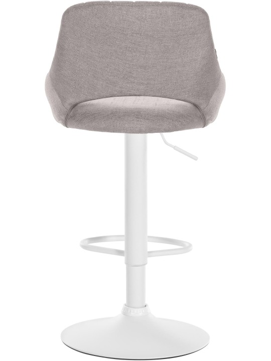 Juego de 2 taburetes de bar Milet tela W, gris