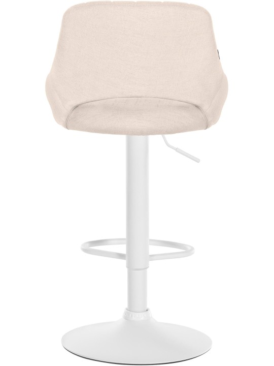 Juego de 2 taburetes de bar Milet tela W, crema