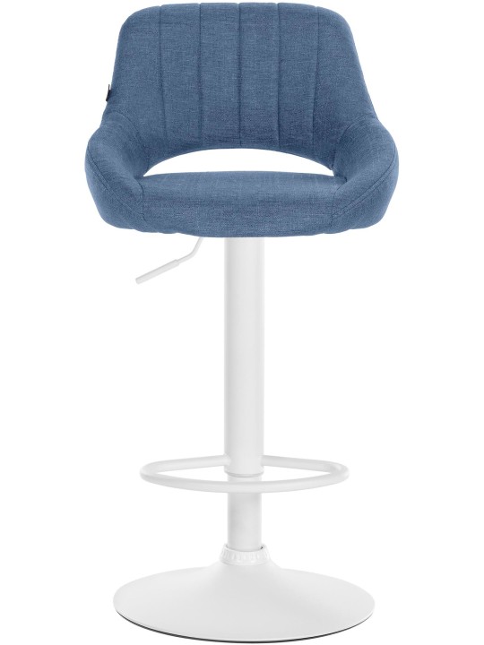 Juego de 2 taburetes de bar Milet tela W, azul