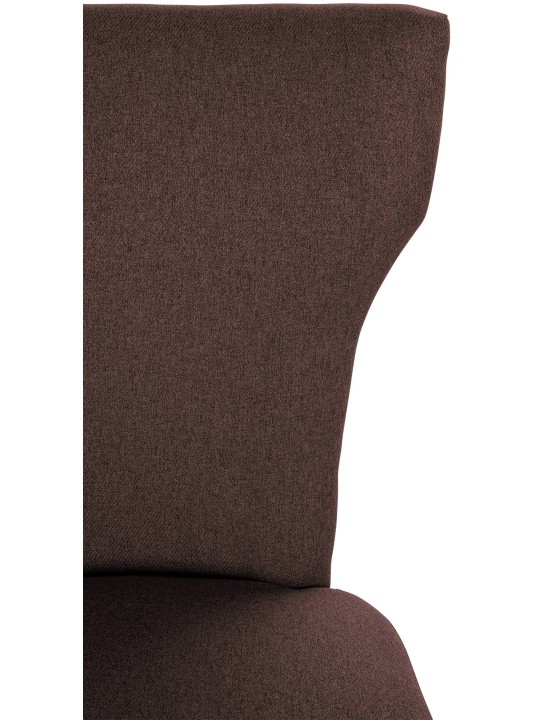 Juego de 2 sillas de comedor Zadar tela envejecido-oscuro, marrón