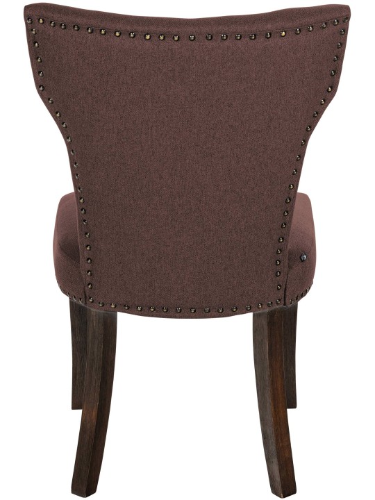 Juego de 2 sillas de comedor Zadar tela envejecido-oscuro, marrón