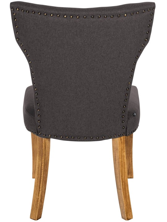 Juego de 2 sillas de comedor Zadar tela antiguo-claro, gris oscuro