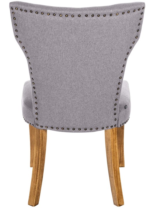 Juego de 2 sillas de comedor Zadar tela antiguo-claro, gris