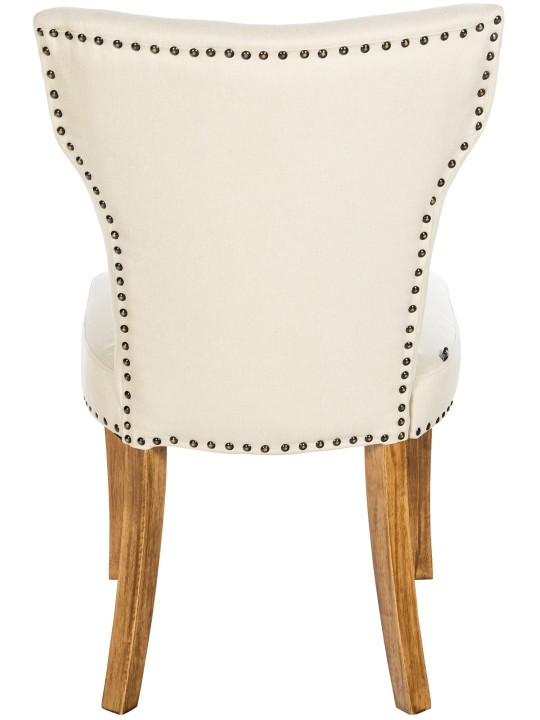 Juego de 2 sillas de comedor Zadar tela antiguo-claro, crema