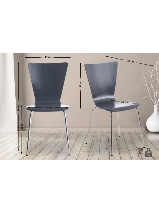 Silla de visita Aaron, gris