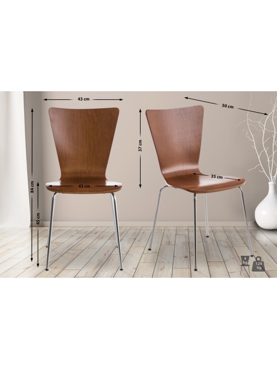 Silla de visita Aaron, marrón