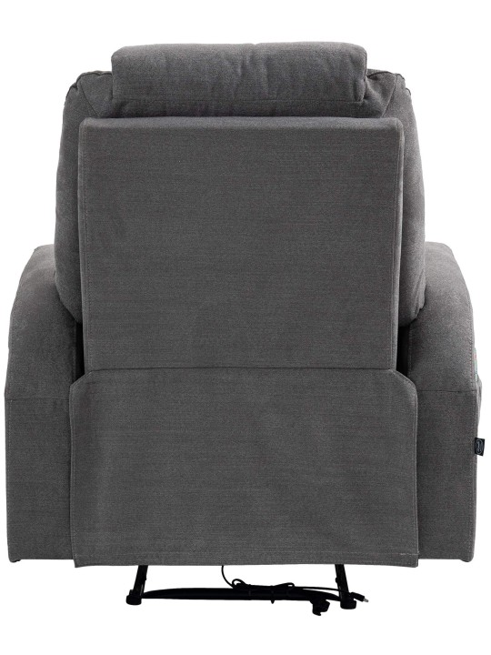 Sillón Hepler con función masaje tejido, gris