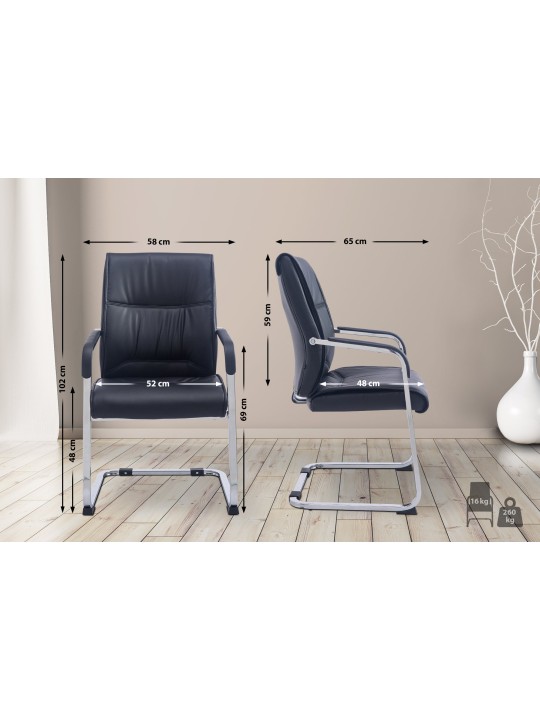 Silla de visita XL Anubis, negro Silla de visita XL Anubis, negro